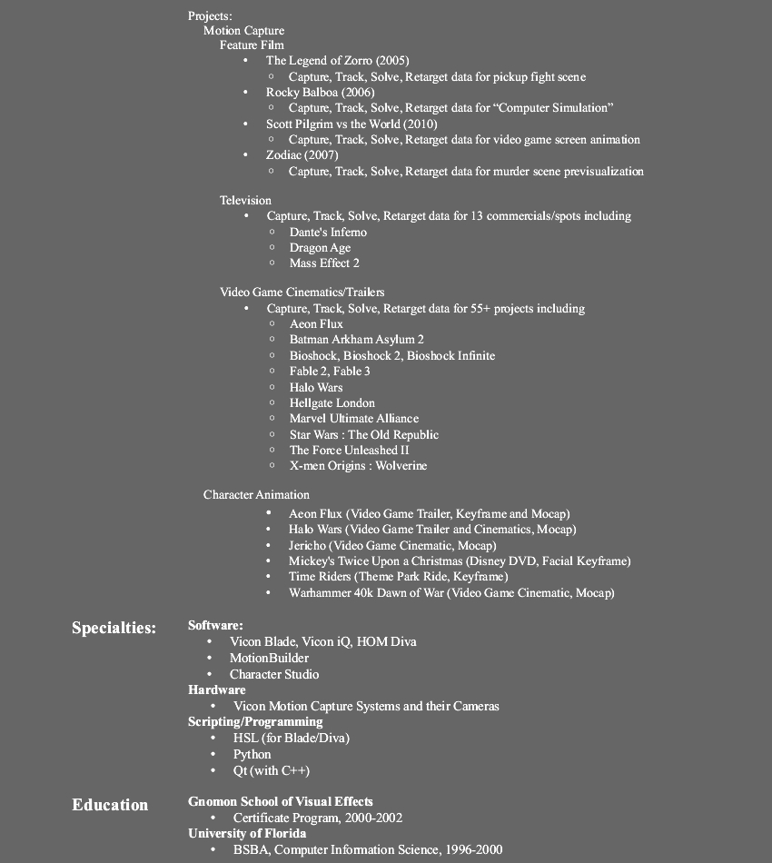 Resume part2